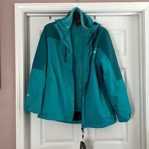 Outdoor Master Teal 3-in-1 ski jacket